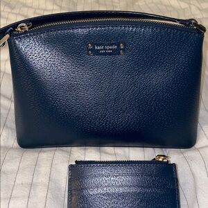 Kate Spade Navy Crossbody Bag with Cardholder